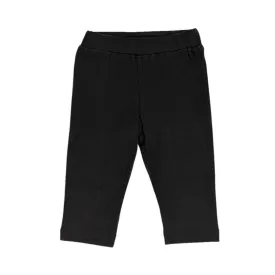 Organic Cotton Girl Leggings - Black