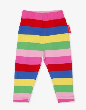 Organic Pink Multi Stripe Leggings