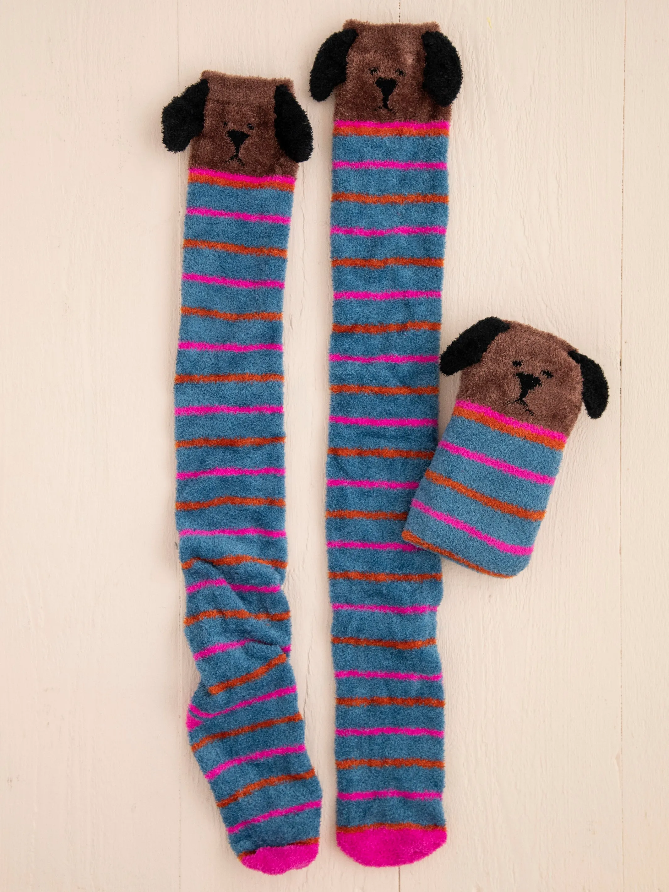 Over-the-Knee Critter Cozy Socks - Dog