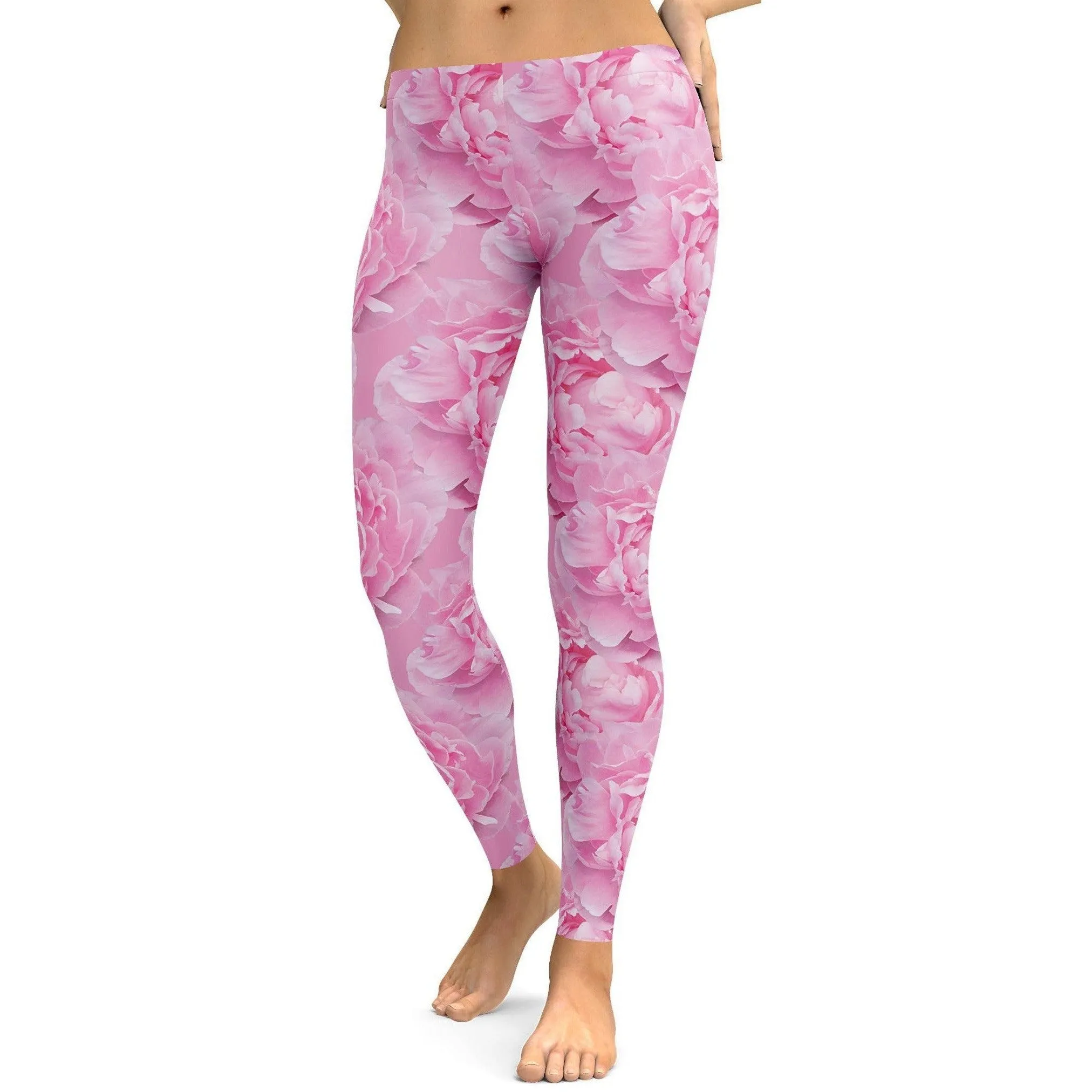 Peony Flower Leggings