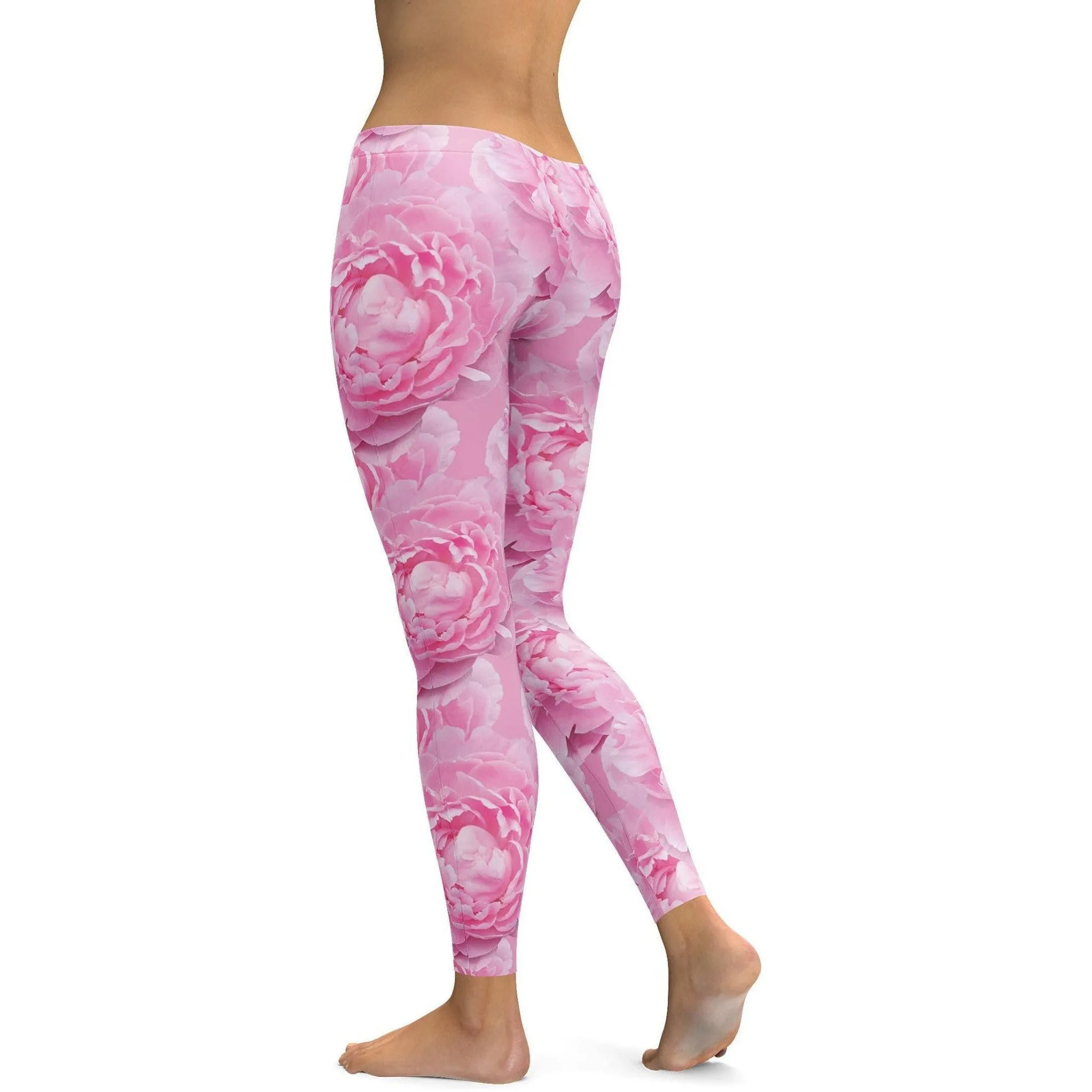 Peony Flower Leggings