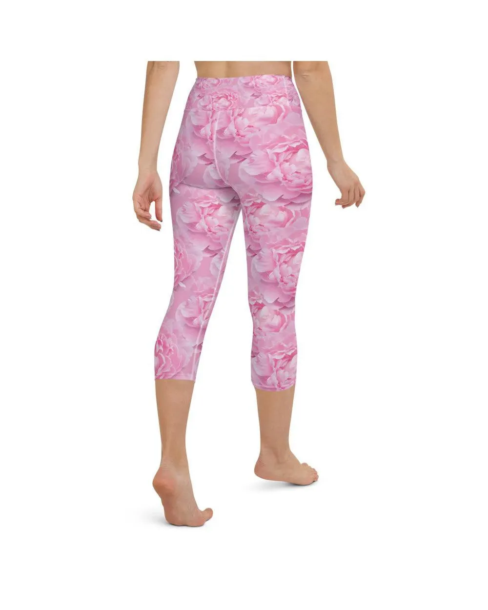 Peony Flower Yoga Capris