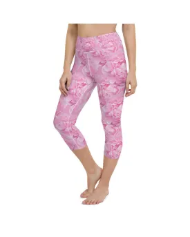 Peony Flower Yoga Capris