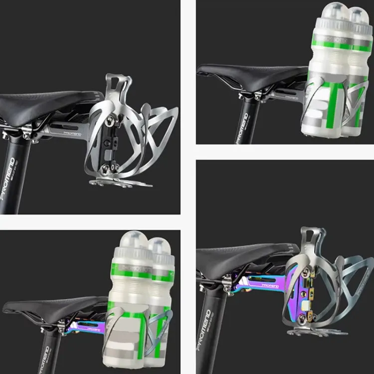 PROMEND FJJ-285 Water Bottle Cage Conversion Mount Aluminum Bicycle Cushion Dual Cup Holder Mounting Adapter, Color: Colorful