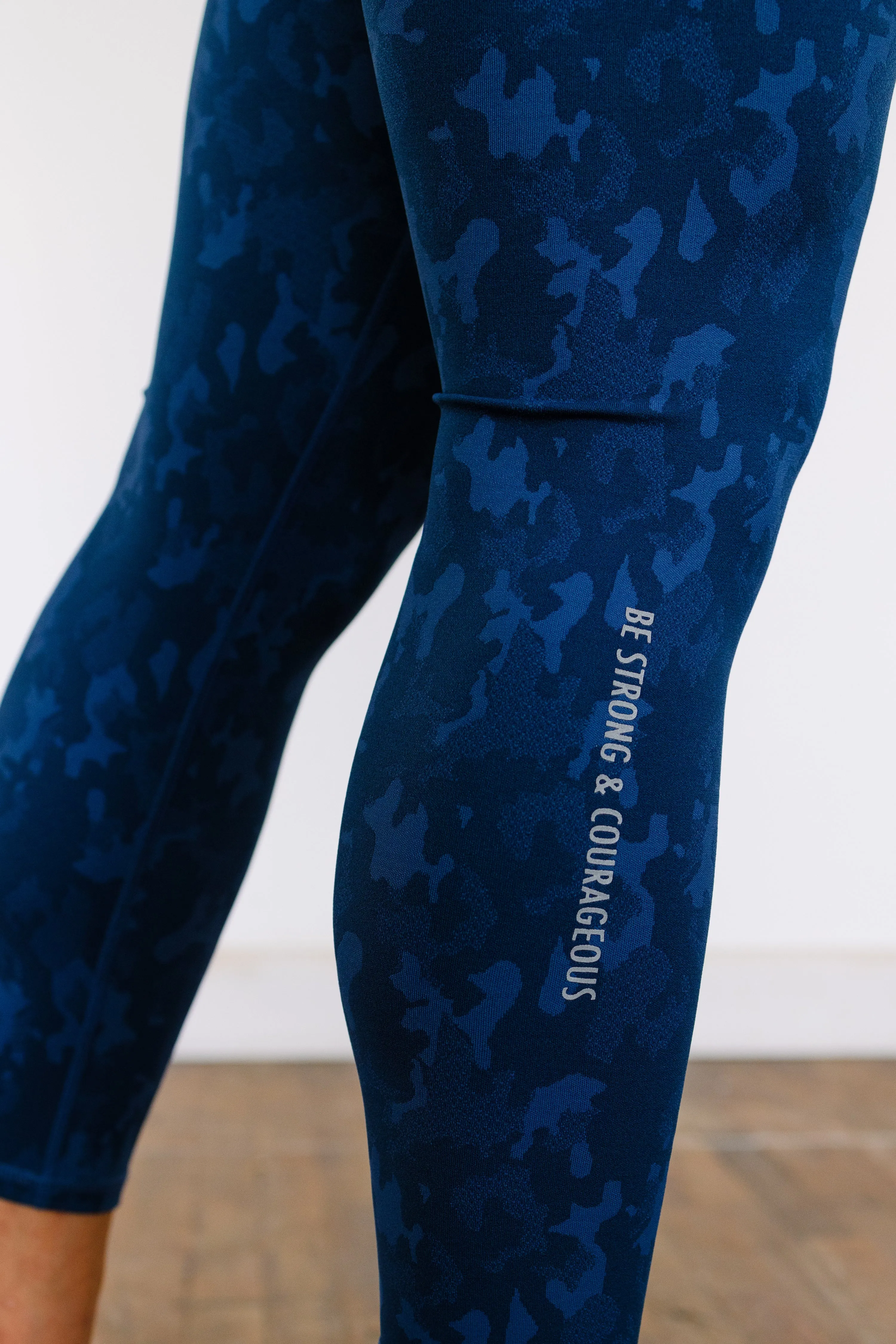 "Be Strong" Camo Tights