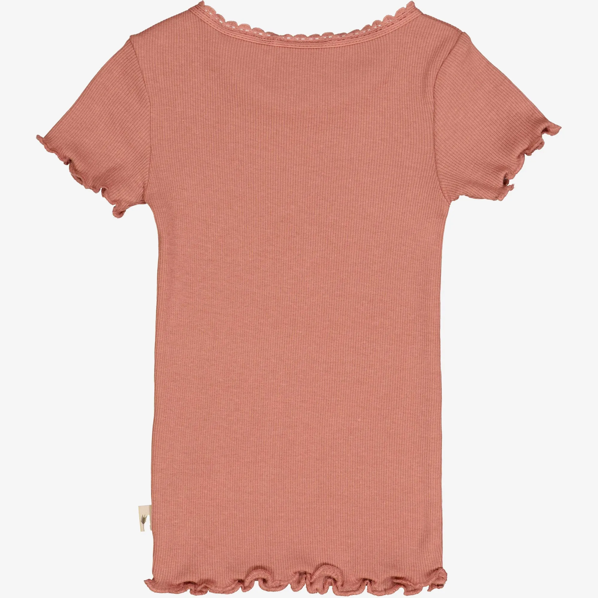 Rib T-Shirt Lace SS | Baby - old rose