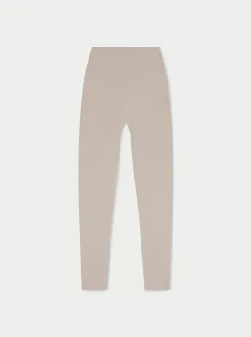 SCULPTING STRETCH EMBLEM LEGGINGS - BEIGE