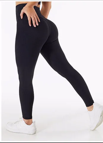 Sienna Ribbed Leggings - Black