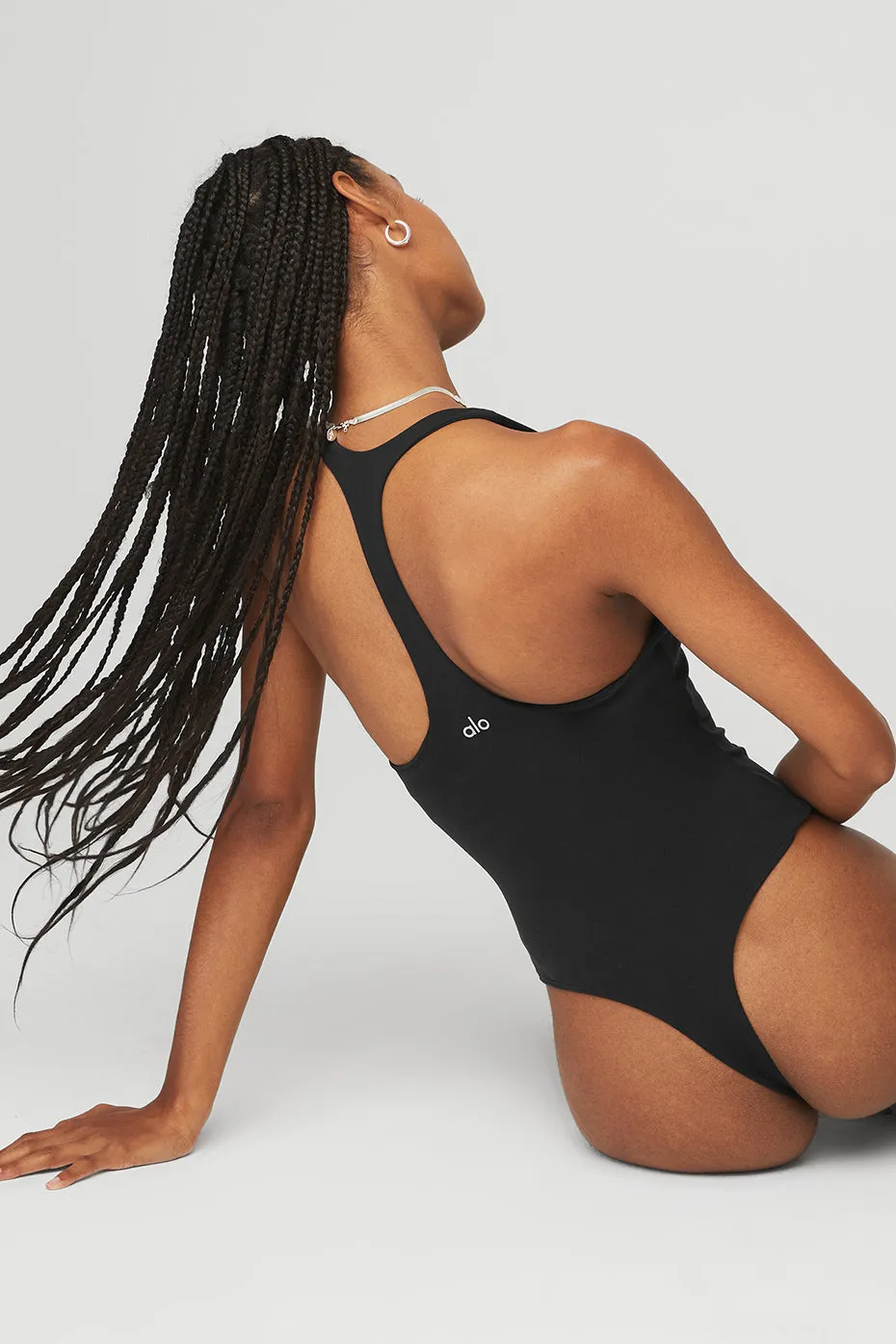 Sleek Back Bodysuit - Black