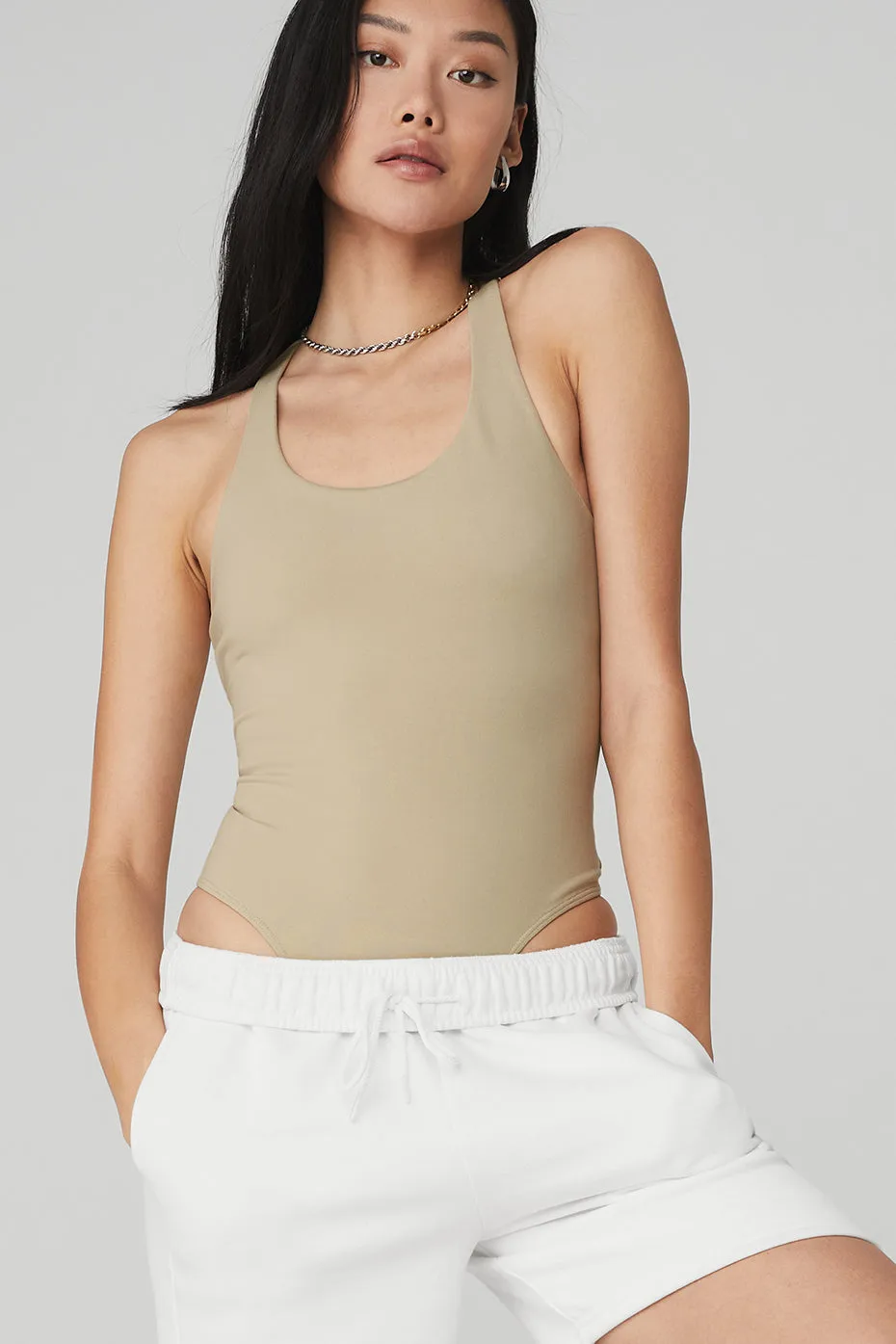 Sleek Back Bodysuit - California Sand