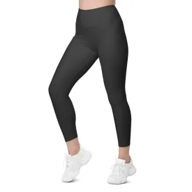 Solid Charcoal Grey Leggings with Pockets