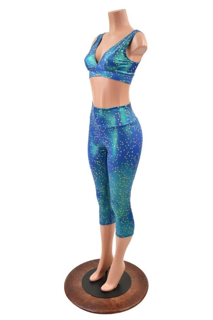 Starlette Bralette and High Waist Capri Leggings Set