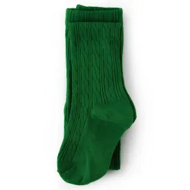 The Little Stocking Co - Cable Knit Tights - Noble Green