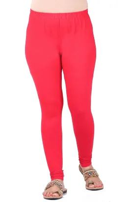 Tomato Plain Churidar  Lycra Leggings