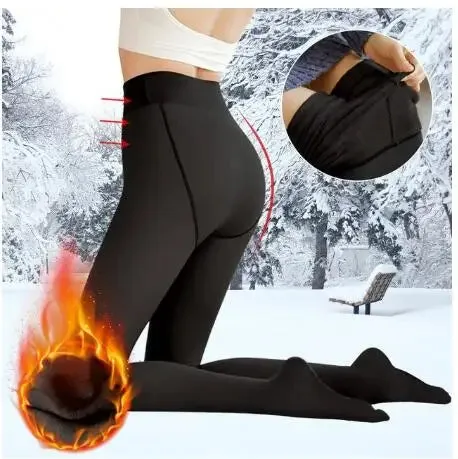 Winter Warm Leggings Women Sexy Slim Translucent Pantyhose Elastic High Waist Legging Panty Sock Thick Stretchy Thermal Leggings