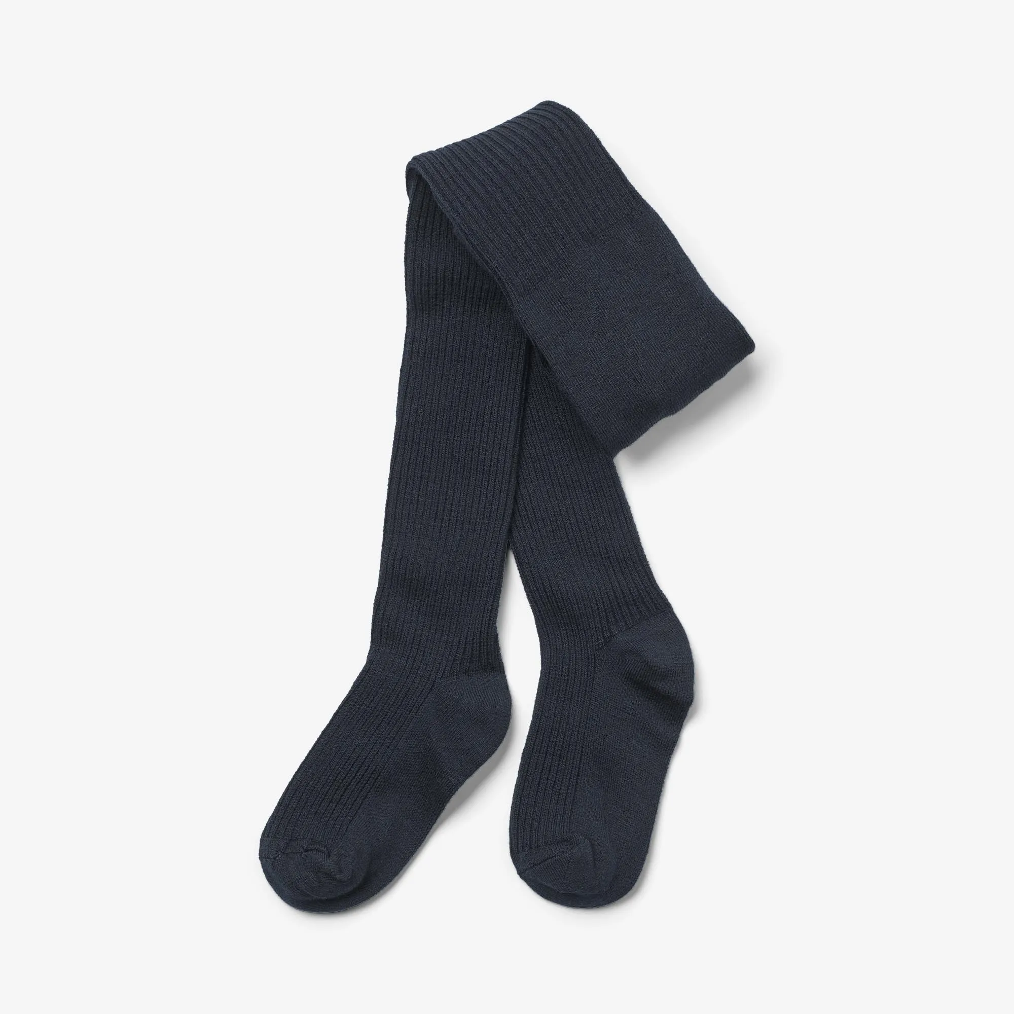 Wool Rib Tights Robin - navy