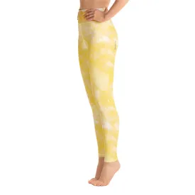 Yellow Crystal High Waist Yoga Leggings